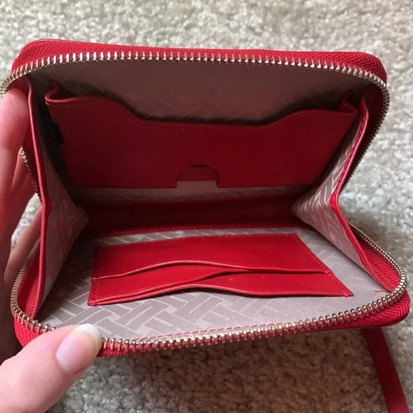Cole Haan Red Leather Wristlet - Picture 3 of 3